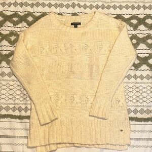 American Eagle Outfitters Cream Knit Sweater
